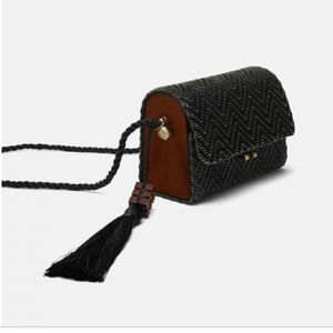 Zara Mini Raffia Crossbody bag
